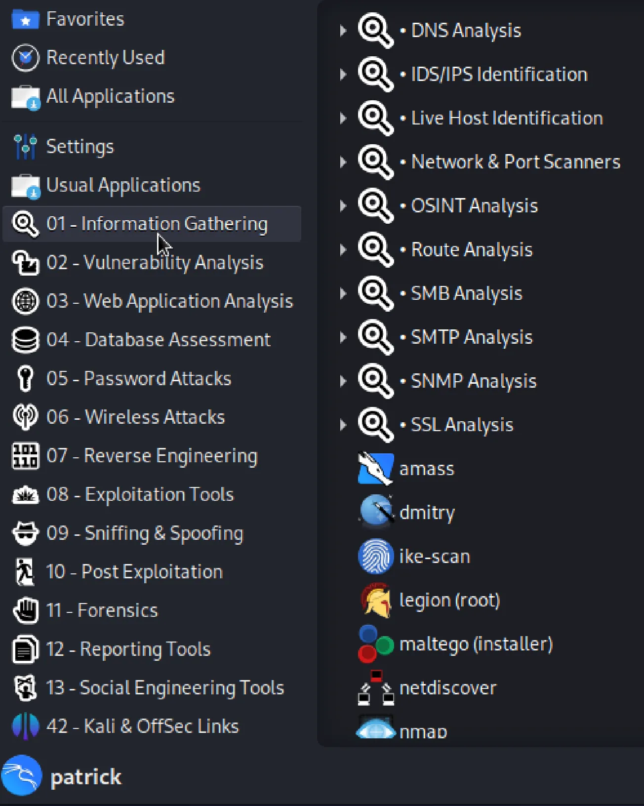 Kali Linux Information Gathering tools